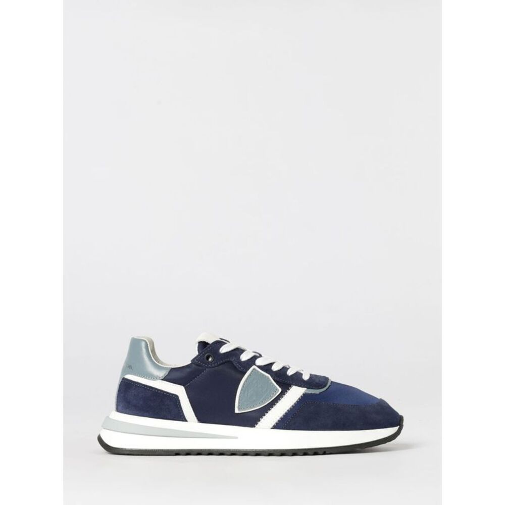 Low-Top Philippe Model Sneakers In Calf Leather And Mesh With Bicolor Design